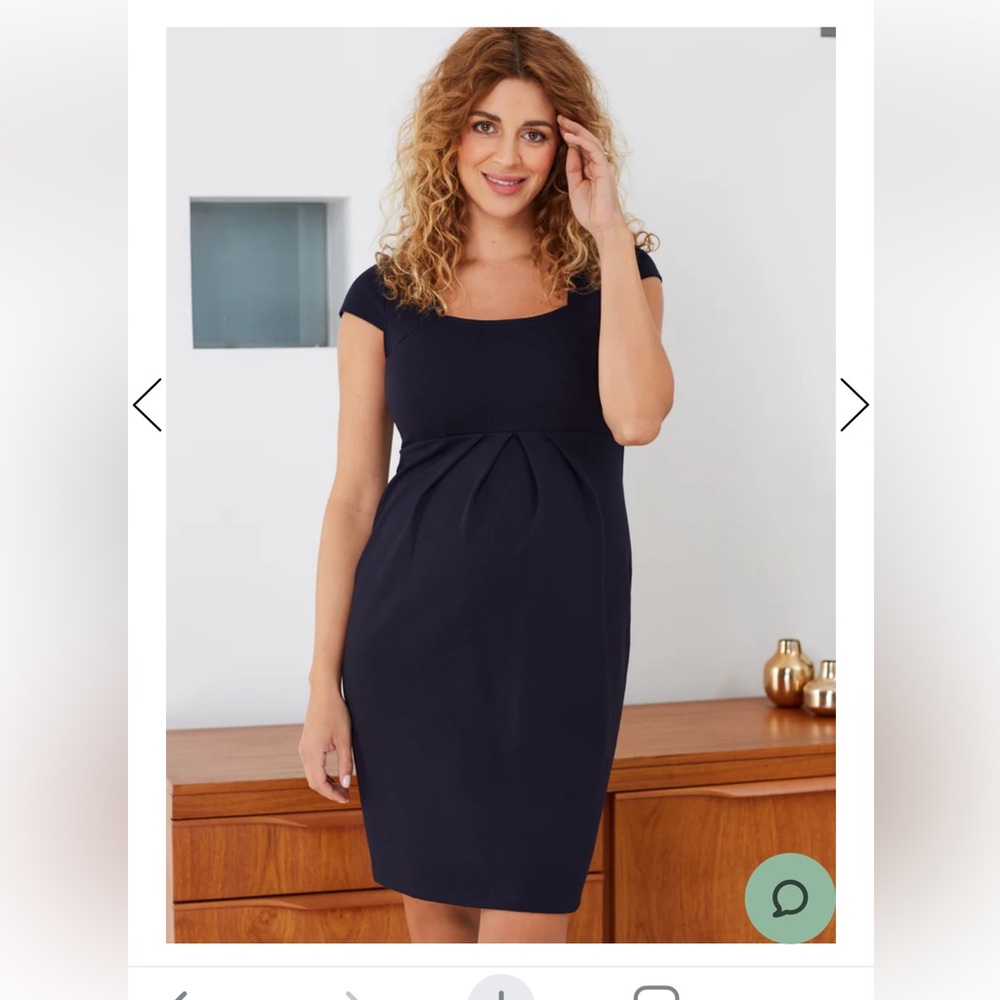 Isabella Oliver size 5 maternity navy Farah Shift dress